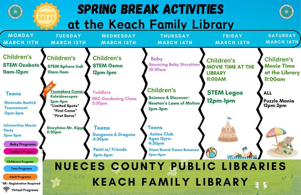 Spring Break Nueces County Public Libraries 1000 Terry Shamsie Blvd spring-break-nueces-county-public-libraries-1000-terry-shamsie-blvd