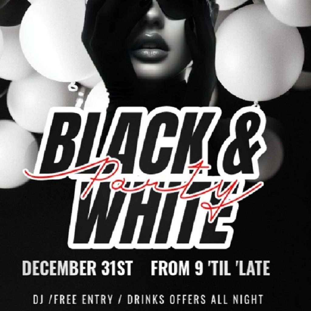 Black and White New Years Eve Party