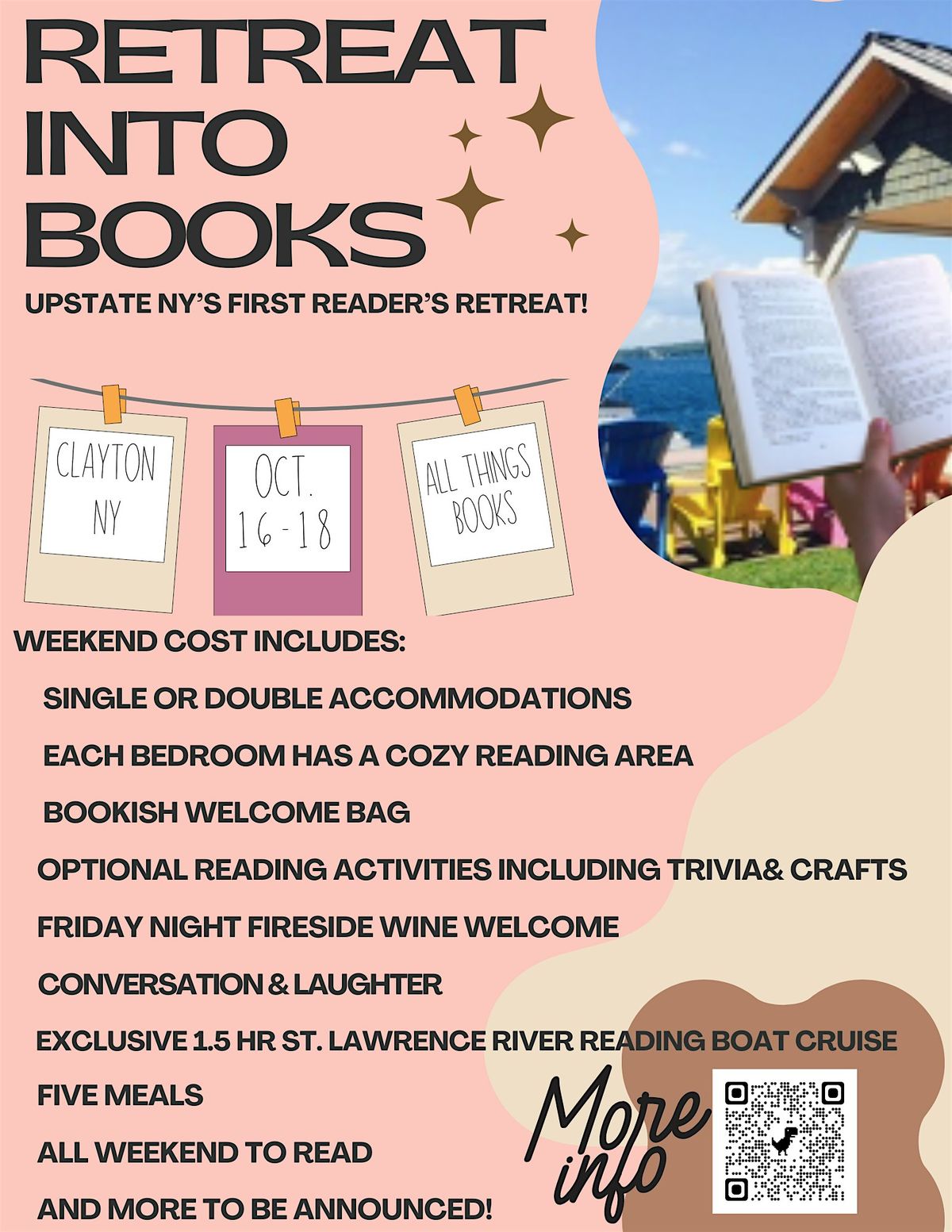 Retreat Into Reading - Clayton NY Weekend Reading Retreat