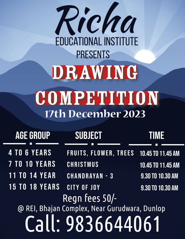 Drawing Competition 202324 Richa Educational Institute, Kolkata, WB