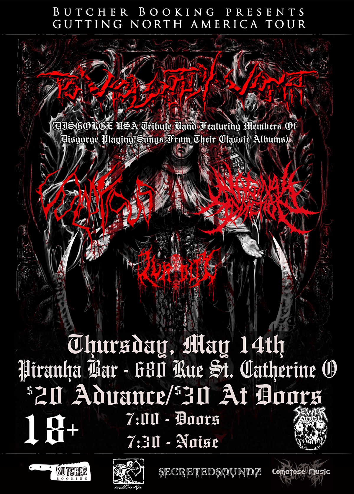 To Violently Vomit (Disgorge USA Tribute), Vulnificus + Support