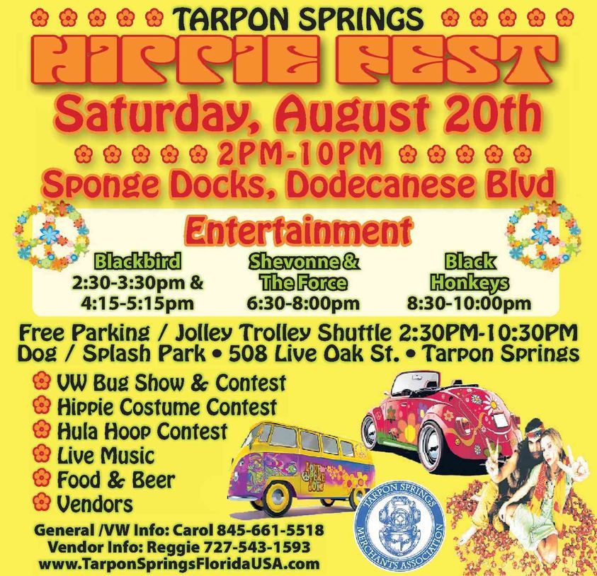 Tarpon Springs Hippie Fest 2022 Tarpon Springs Sponge Docks August