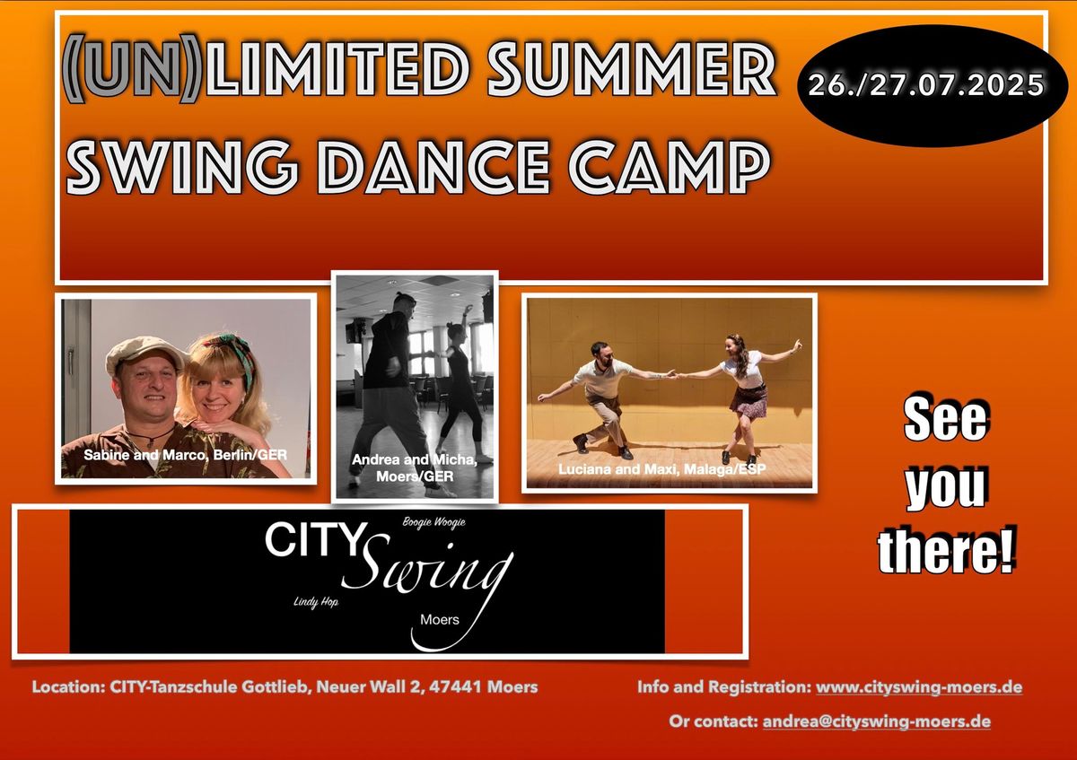 (Un)Limited Summer Swing Dance Camp 2025 CITYSwing Moers July 26 to