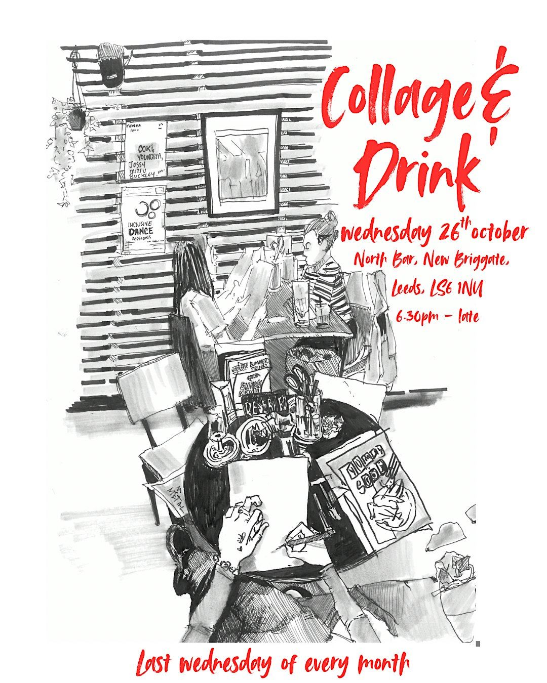 Collage and Drink at North Bar
