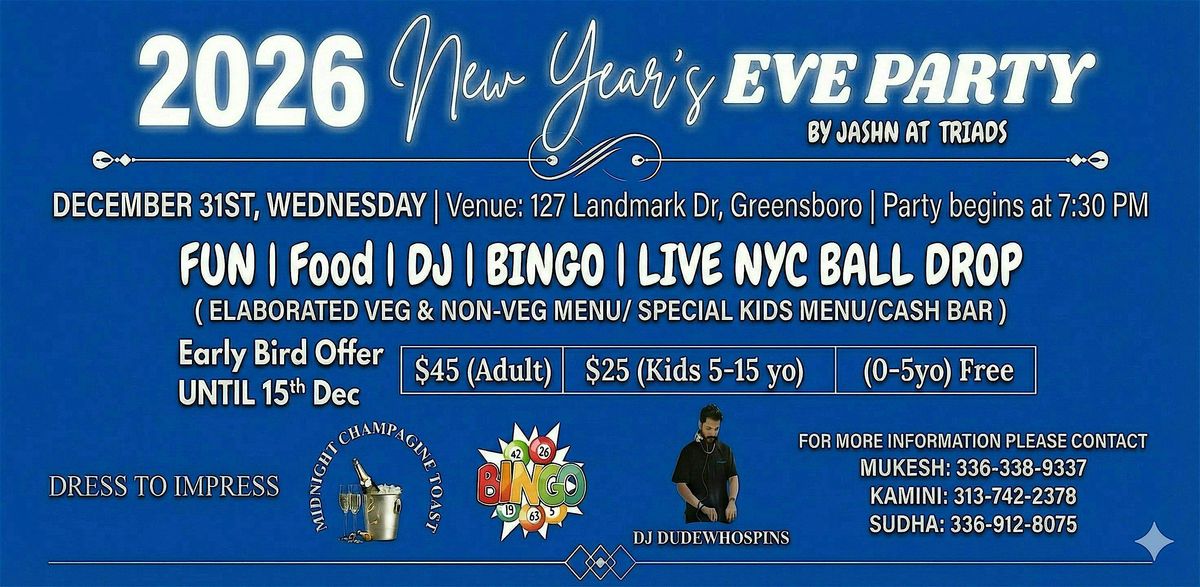 New Year's Eve 2026 - Dazzling Disco Party @ GCAP Event Center