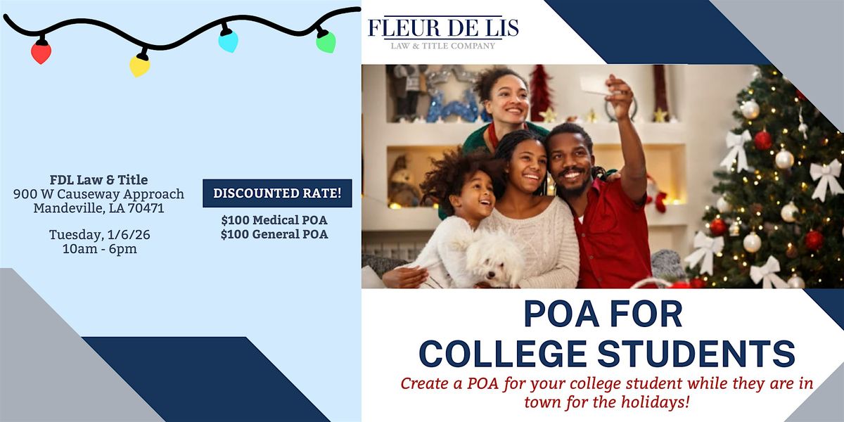 POA for College Students: New Year Legal Prep Day