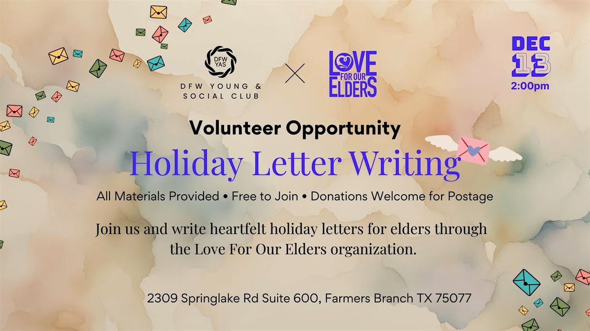 Letter Writing Volunteer Event: Love For Our Elders