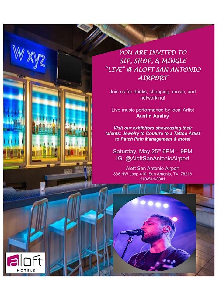 Sip, Shop & Mingle with “Live” Music @Aloft San Antonio Airport | Aloft ...