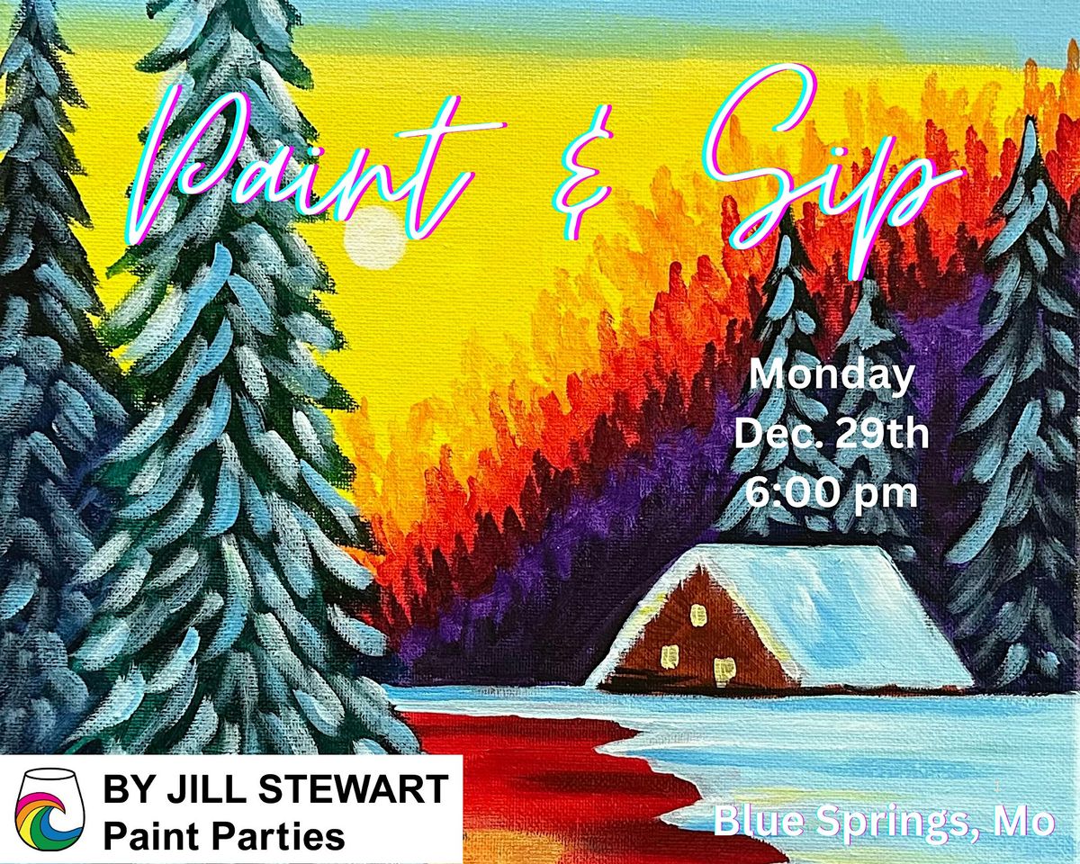 Winter Sunset Paint Party