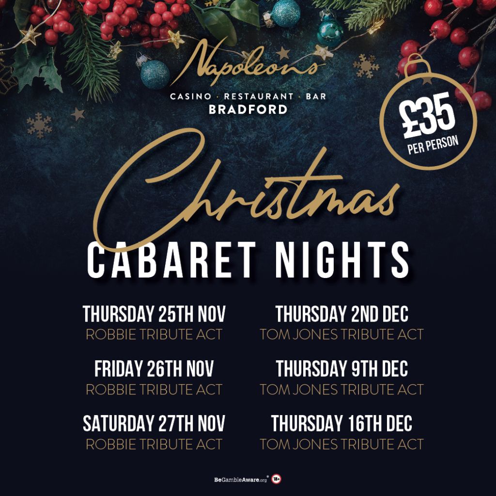 Bradford Vt Christmas Dinner 2022 Christmas Menu Launch With Robbie Tribute | Napoleons Casino And Restaurant  Bradford, Bradford , En | November 25, 2021