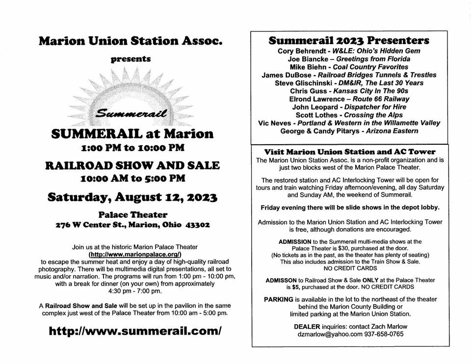 Summerail 2023 At The Marion Palace Theatre Marion Palace Theatre summerail-2023-at-the-marion-palace-theatre-marion-palace-theatre