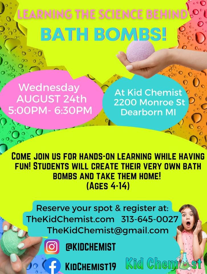 The Science Behind Bath Bombs ? Special DIY Bath Bomb Class Kid