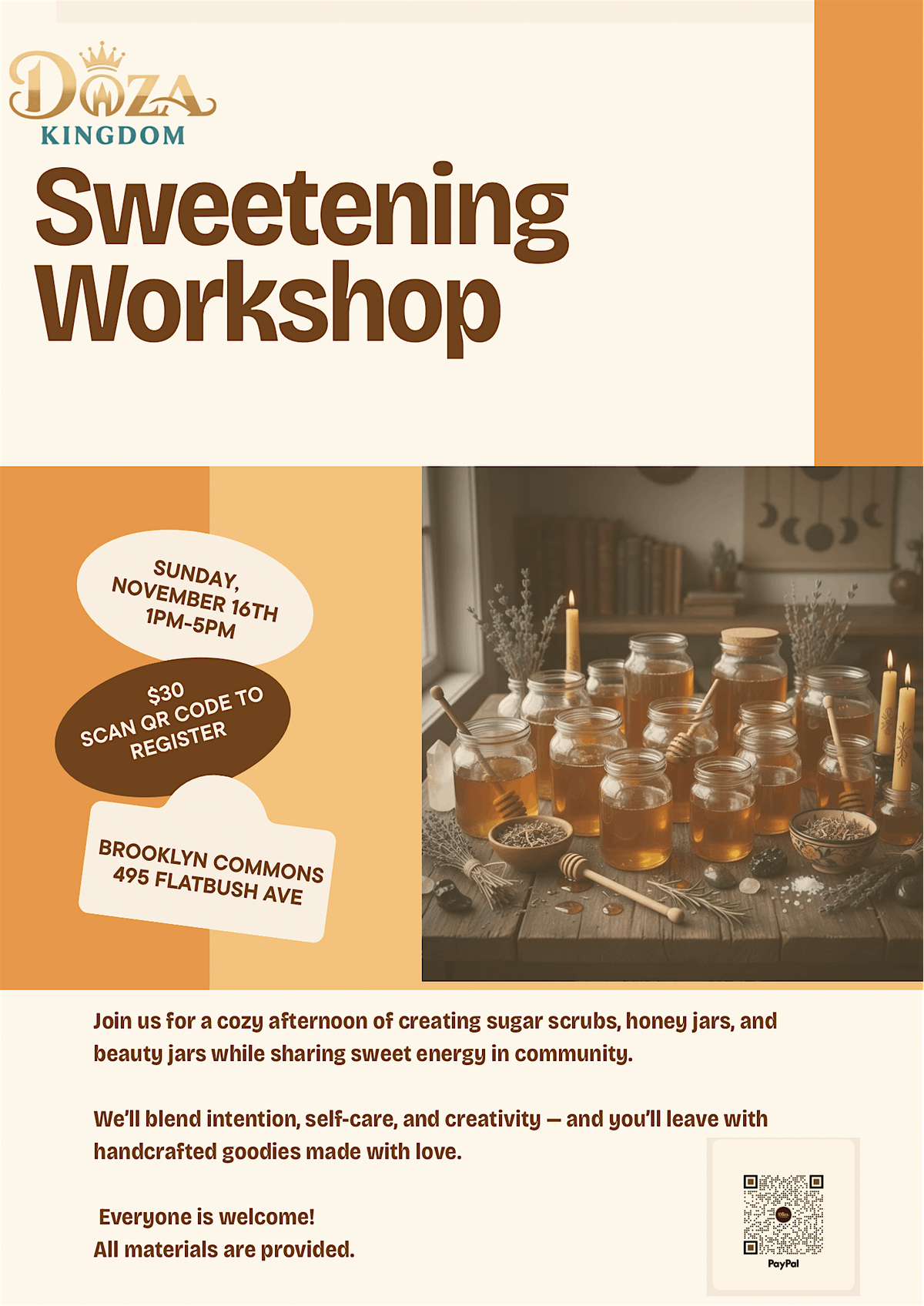 Sweetening Workshop