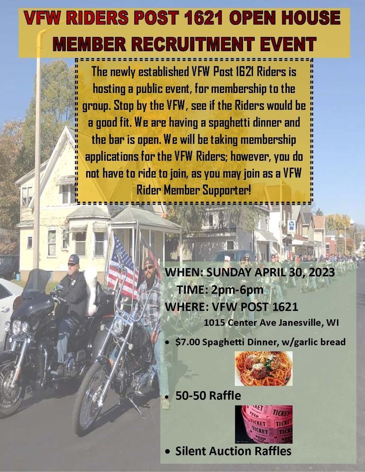 VFW Riders Post 1621 Open House Member Recruitment Event | Janesville ...