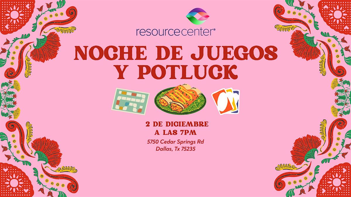 LGBTQ+ Adultes: Noche de Juegos y Potluck