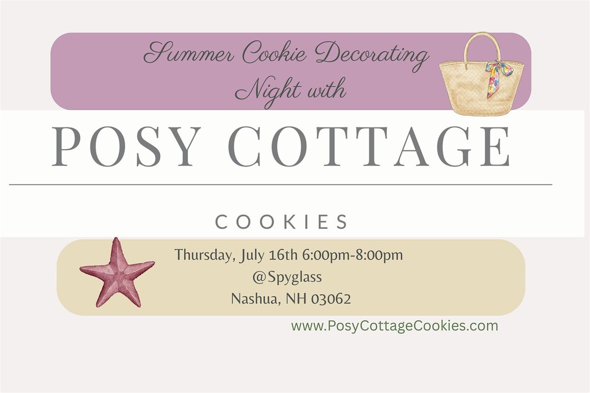 Cookie Decorating Night with Posy Cottage Cookies at Spyglass Brewery