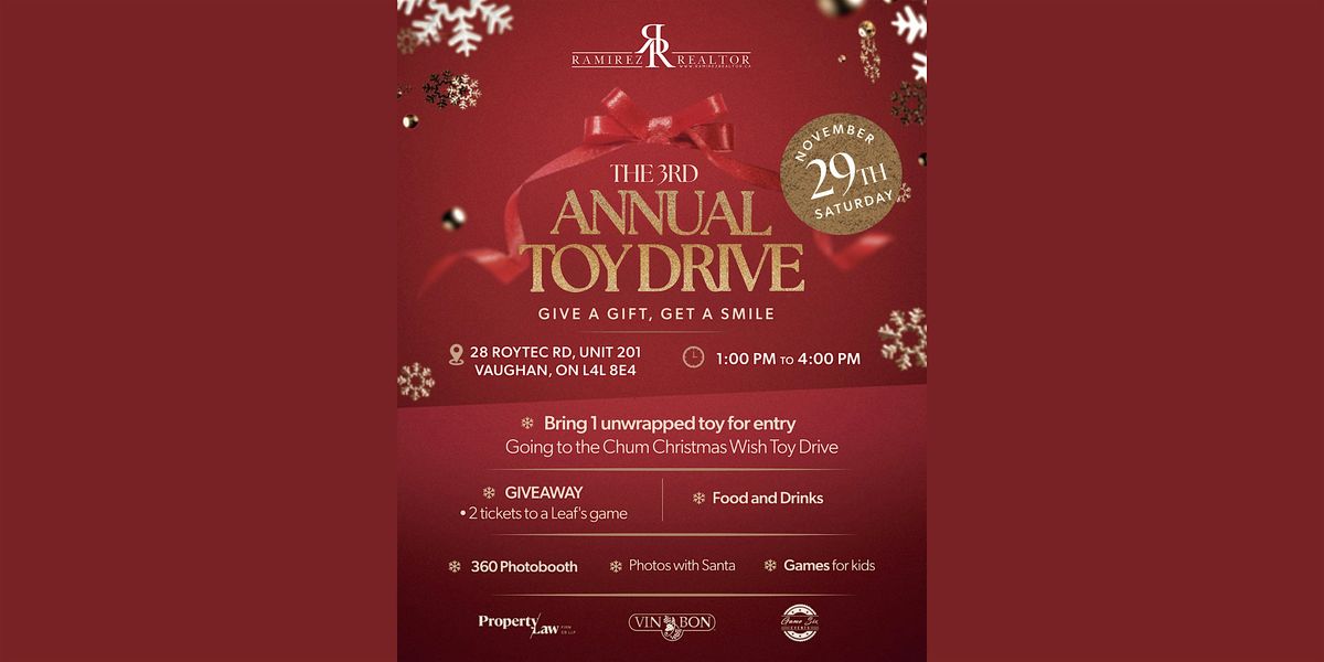 3rd Annual Toy Drive - Hosted by Andres Ramirez & Friends!
