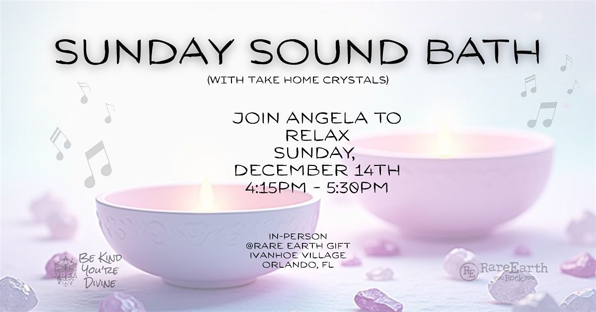 Sunday Sound Bath with Take Home Crystals (After Store Hours)