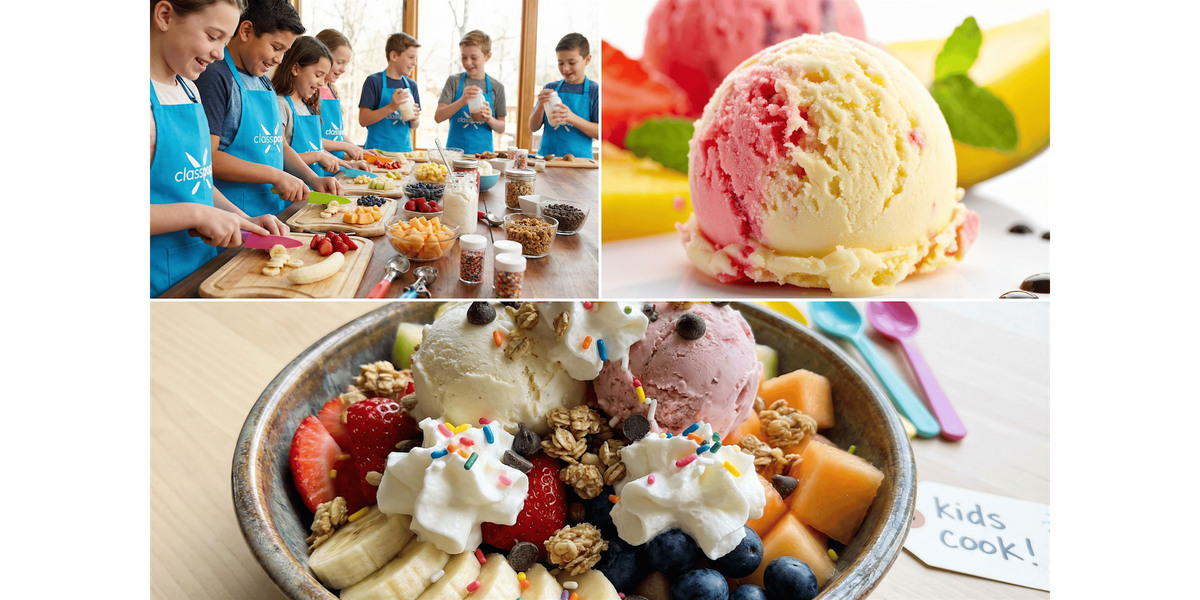 Ice Cream and Fruit Bowl Workshop for Kids - Kids & Family Cooking Class in Raleigh | Classpop!\u2122