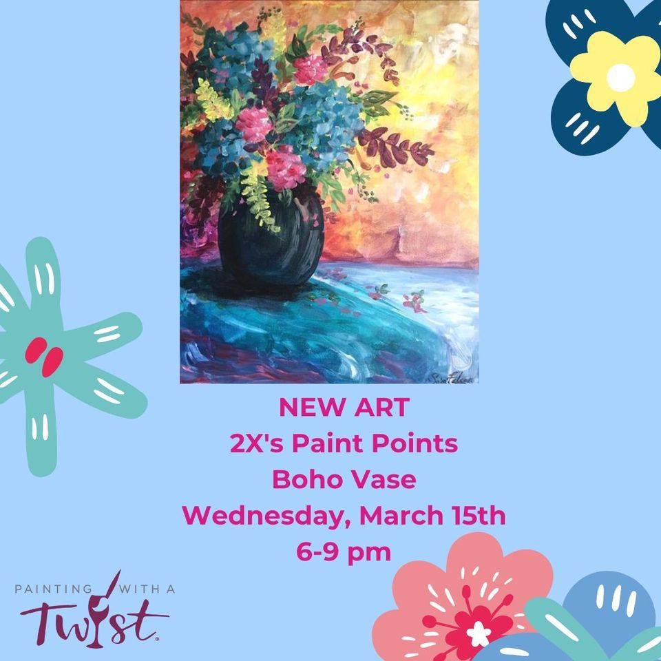 New ArtBoho VaseInStudio Double Paint Point Event! Painting with a