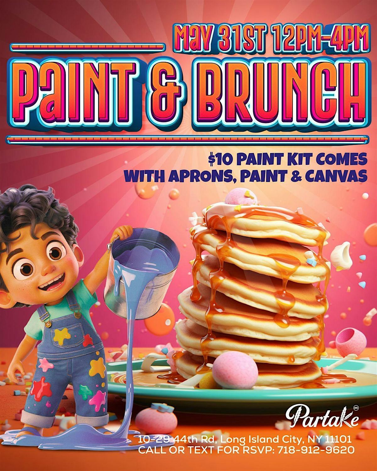 Kids Paint + Brunch @ Partake NYC