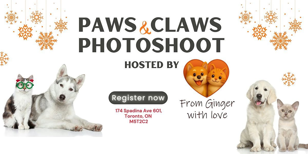 Paws & Claws Holiday Pet Photoshoot Event