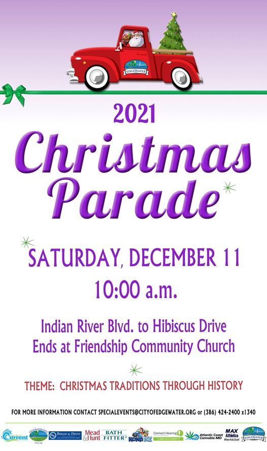 Edgewater Fl Christmas Parade 2022 City Of Edgewater Christmas Parade | W Indian River Blvd, Edgewater, Fl  32132, United States | December 11, 2021