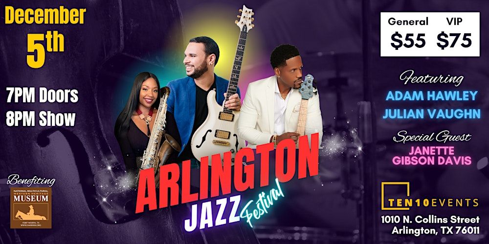 Arlington Jazz Festival feat. Adam Hawley & Julian Vaughn in Arlington
