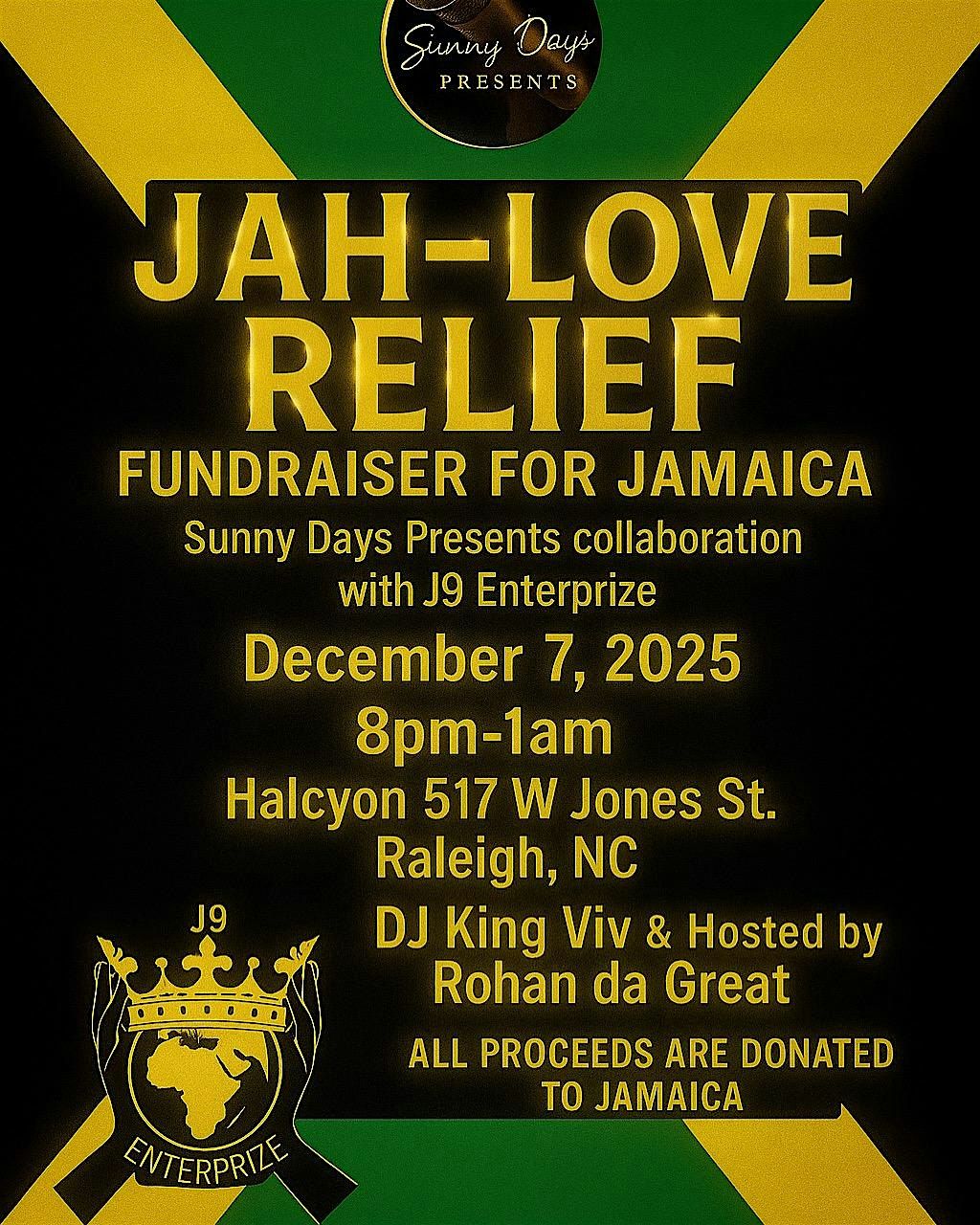 Party with a purpose Jah-Love relief for Jamaica