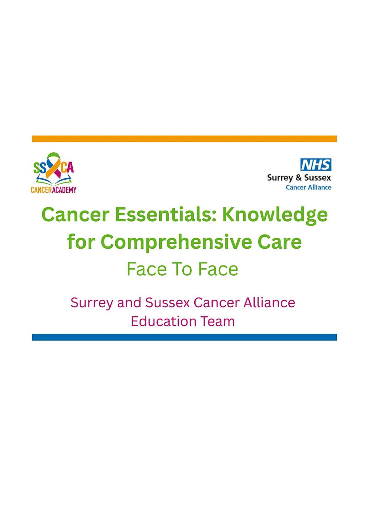 Cancer Essentials: Knowledge for Comprehensive Care