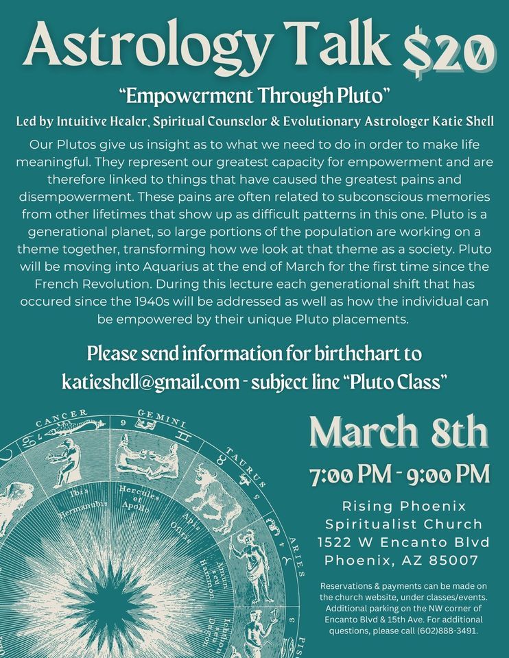 Katie Shell Empowerment Through Pluto - Astrology Talk with Katie Shell at Rising ...