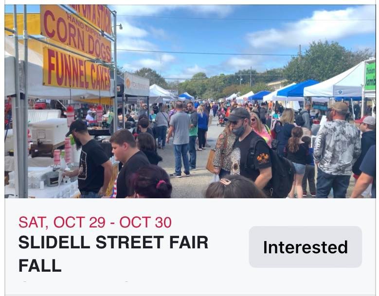 Slidell Street Fair Olde Towne Slidell Main Street October 29 to