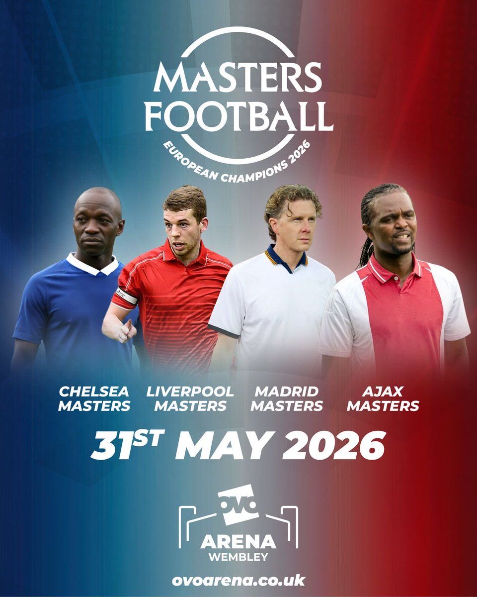 Masters Football European Champions 2026 at OVO Arena Wembley