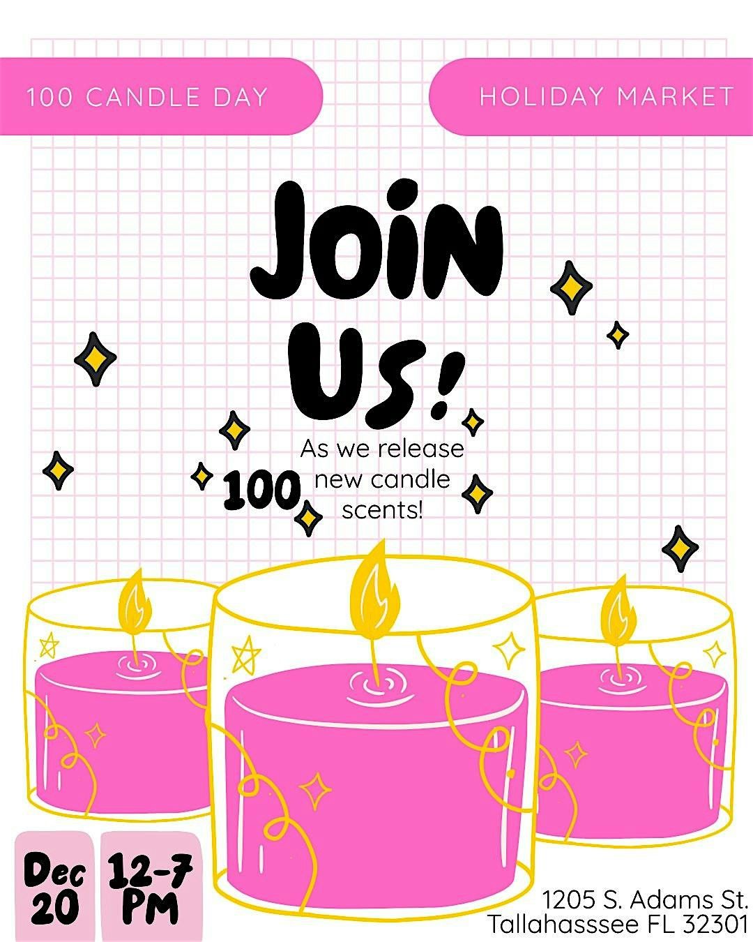 TFP 100 Candle Day | Shop Local Shop Small | Holiday Winter Market