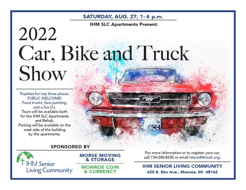 2022 Car, Bike and Truck Show 620 W Elm Ave, Monroe, MI 481627921