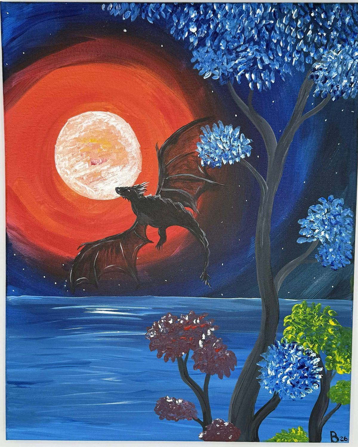 Dragon Night Flight Paint and Sip