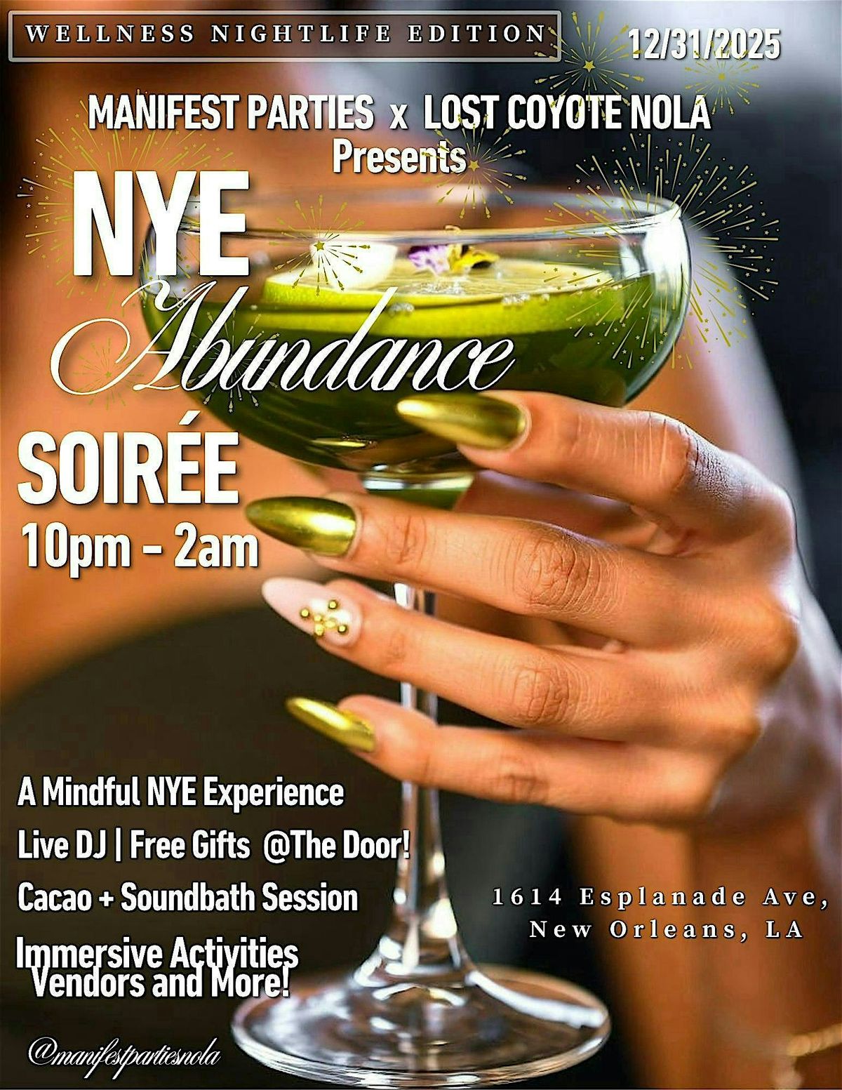 NYE ABUNDANCE SOIR\u00c9E NOLA