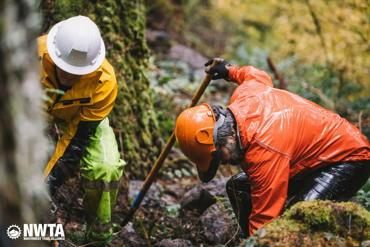 Forest Park Dig Day - Rock Work on Newton Trail