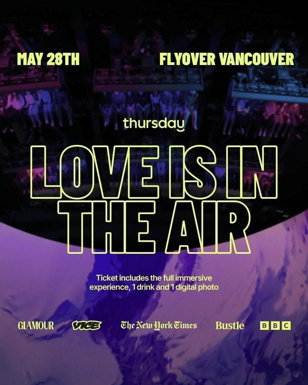Thursday | Love is in the Air - An Immersive Singles Event | Flyover Vancouver