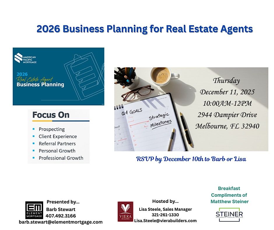 2026 Realtor Business Planning!