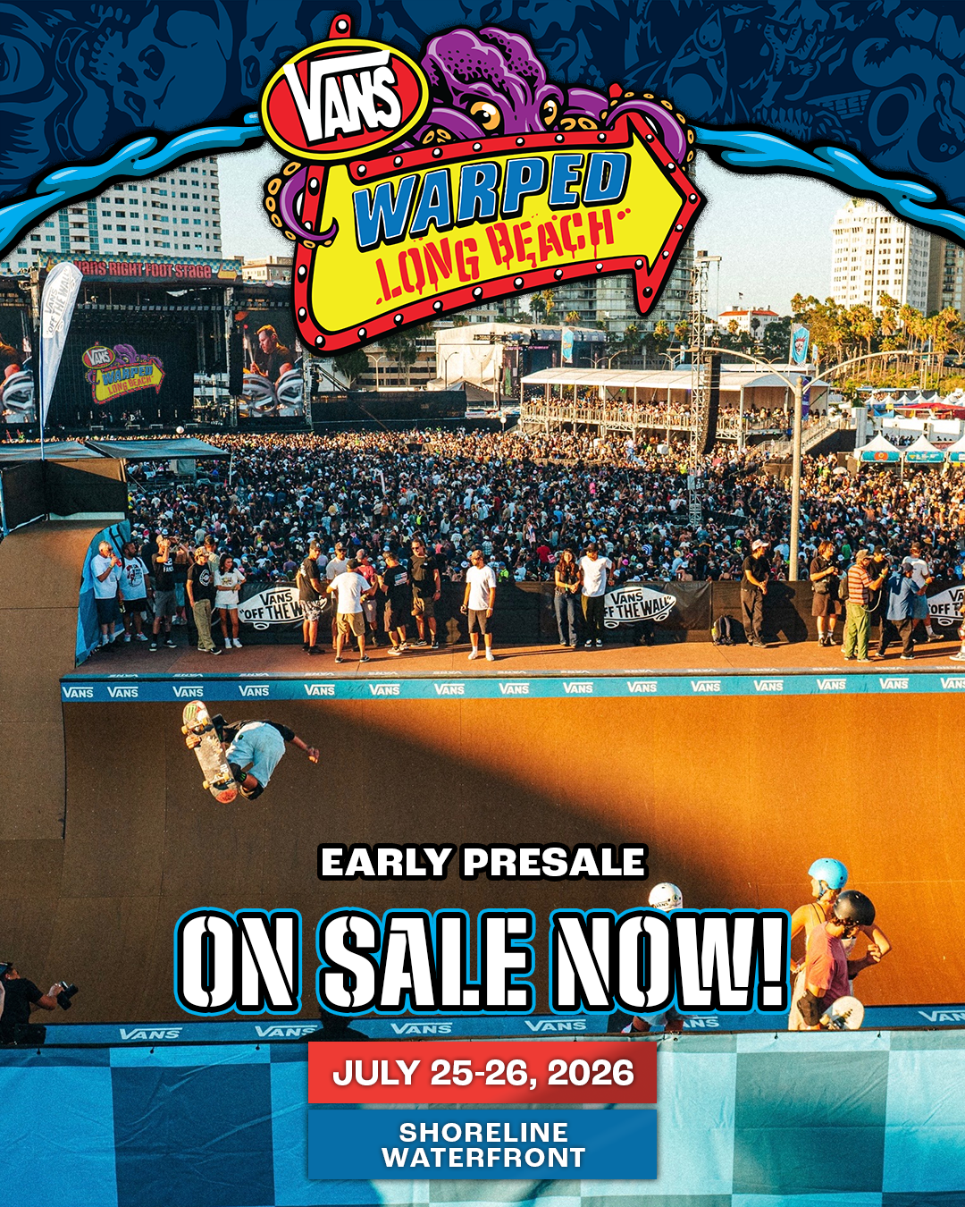 2026 Vans Warped Tour Long Beach - 2 Day Pass at Festival Grounds at Shoreline Waterfront