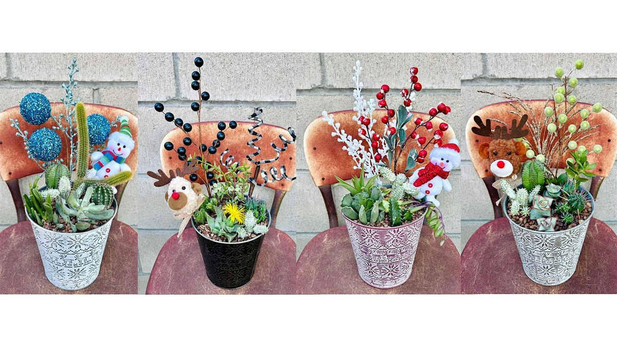 Wine and Cactus Night- Christmas Theme!