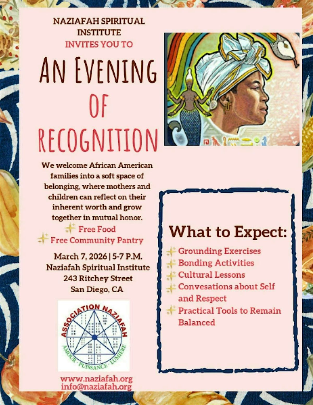 Free Community Evening: Mother & Child Cultural Enrichment & Food