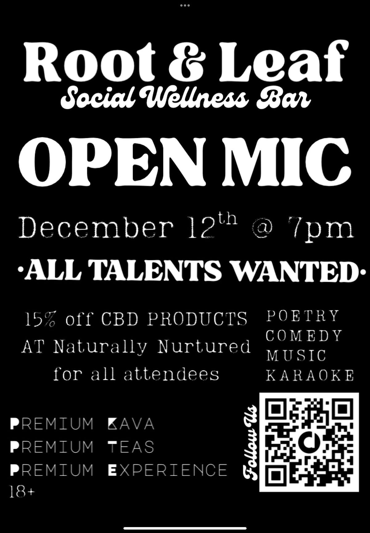 Friday Open Mic Night