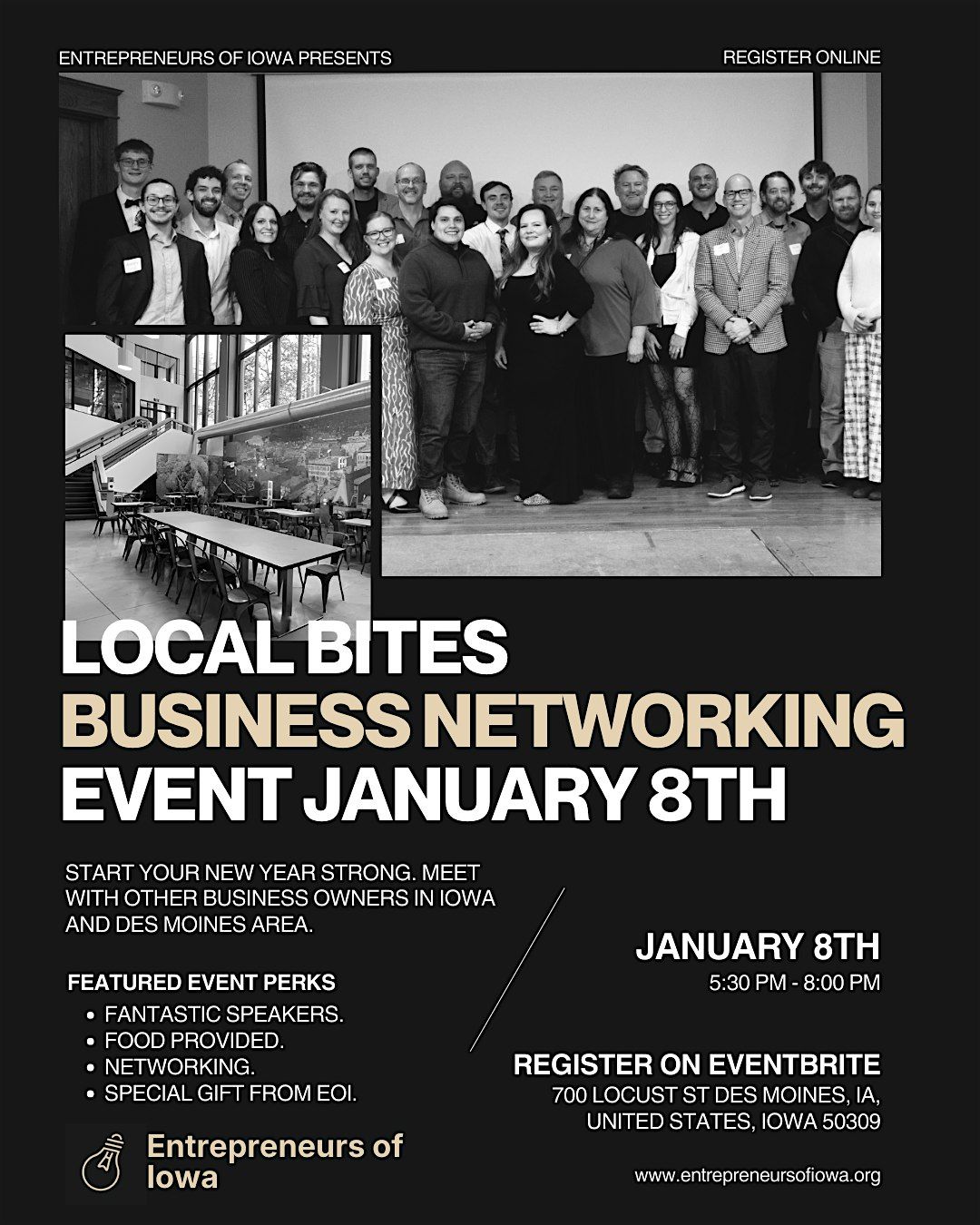 Des Moines Business Networking Event | Local Bites x Entrepreneurs of Iowa