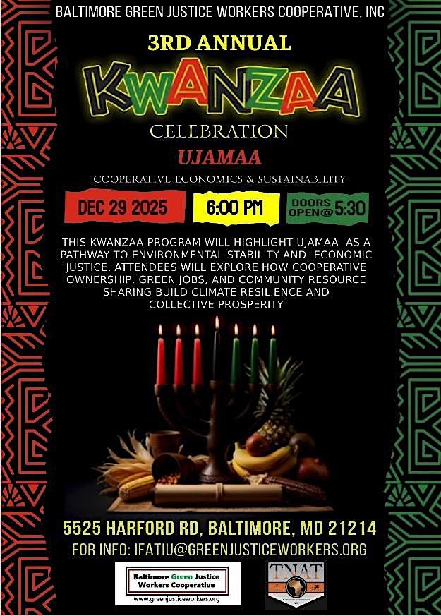3rd Annual Kwanzaa Celebration sponsored by BGJWC & TNAT