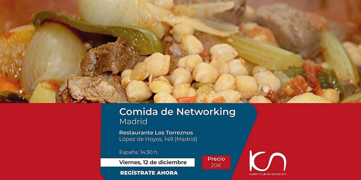 KCN Eat & Meet Comida de Networking Madrid - 12 de diciembre