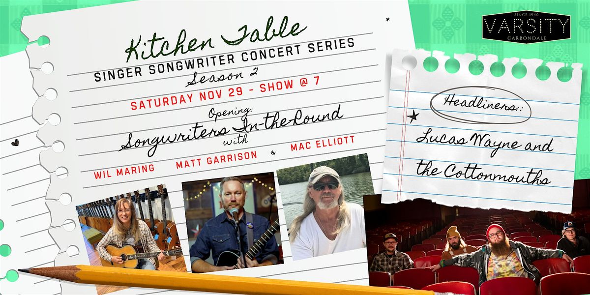 Kitchen Table Songwriter Series Season 2 - Kicking off Nov 29