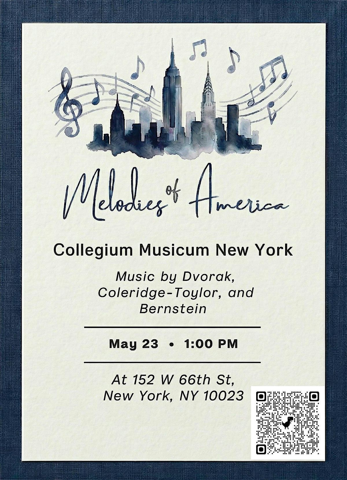 Melodies of America Concert by Collegium Musicum New York