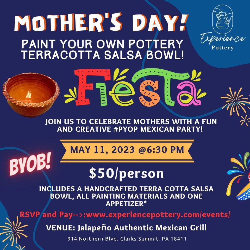 Paint your own Pottery Terra Cotta Salsa Bowl at Jalapeño Authentic Mexican Grill Jalapeño